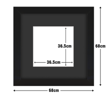 Frame with Framing Mat Board DDF17.B365X365MB