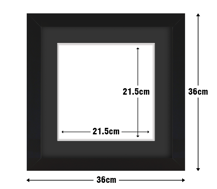 Frame with Framing Mat Board DDF18.B215X215MB