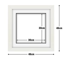 White Frame with White Mat Board DDF19.W300X300MW