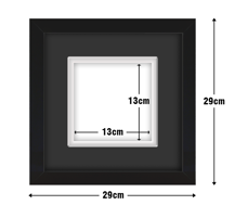 Black Frame with Black Mat Board DDF20.B130X130MB
