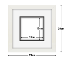 White Frame with White Mat Board DDF20.W130X130MW