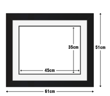 Frame with Framing Mat Board DDF21.B350x450MW