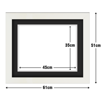 Frame with Framing Mat Board DDF21.W350x450MB