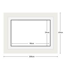 DIAMOND DOTZ - Aperture:90 X 59Cm White/White