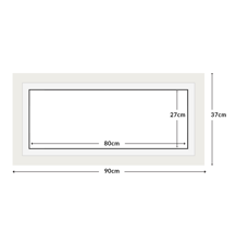 DIAMOND DOTZ - Aperture:80 X 27Cm White/White