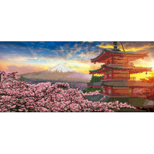 Simply Dotz  Mount Fuji & Chureito Pagoda at Sunset Japan - 33 x 72cm