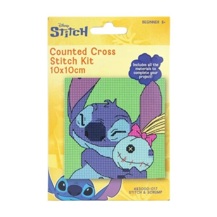Disney Counted Cross Stitch Kit 10 x 10cm - Stitch & Scrump