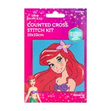 Disney Counted Cross Stitch Kit 10 x 10cm - Ariel