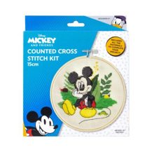 Disney Counted Cross Stitch Kit 15cm round - Mickey