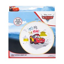 Disney Half Stitch Hoop Kit 20cm round - Lightening McQueen