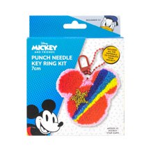 Disney Punch Needle Keyring 7cm - Mickey Ears Star