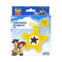 Disney Punch Needle Keyring 7cm - Woody Cowboy Badge