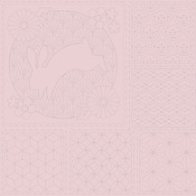 Sashiko Panel - Linen/Cotton 137 x 50cm Traditional Design Tombola