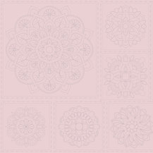 Sashiko Panel - Linen/Cotton 137 x 50cm Mandala Tombola