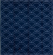 DARUMA - Sashiko Printed Cloth Blue - Clam Shell