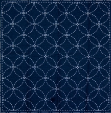 DARUMA - Sashiko Printed Cloth Blue- Wineglass