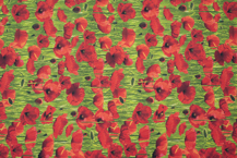 Kennard & Kennard - ANZAC Fabric - Poppies - Green