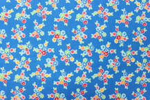 Riley Blake Printed Cotton - Bright Flowers Blue 112cm
