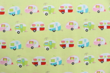 Riley Blake Printed Cotton - Glamping Green 112cm