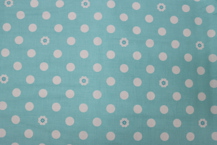 Riley Blake Printed Cotton - Vintage Spots Aqua 112cm