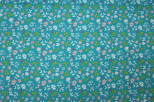 Riley Blake Printed Cotton - Pretty Flowers Teal 112cm