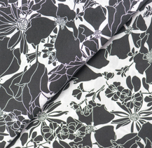 Floral Collection - 100% Cott 140Cm Width - Botanical Black