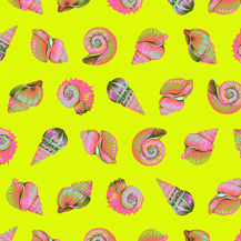 TULA PINK FLORAL REEF - LIL SHELLY - SEAGRASS