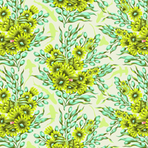 TULA PINK FLORAL REEF - SHADOW SHARKS - SEAGRASS