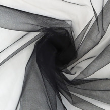 SEW EASY FABRIC - Costume Tulle Polyester 160cm width - black 1 23 gsm