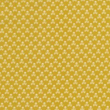 Skulls Printed Cotton - Gold