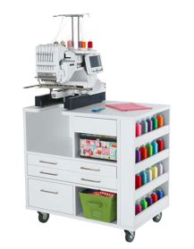 ARROW SEWING Ava Deluxe Embroidery Cabinet - White (Flat Packed)