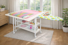 HORN Emma Sewing & Cutting Table - White Ash (Flat Packed)