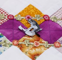 Brother Accessory: F075AP Stitch In Ditch Dual Feed Foot Attachment - EV1, XP series, XV series, XJ series, VM series, VQ series, BQ series