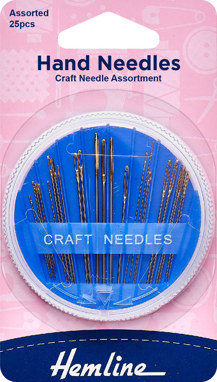 Hemline - Hand Needle Craft Compact 25pk - assorted sizes