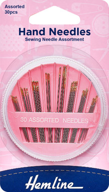 Hemline - Hand Needle Sewing Compact 30pk - assorted sizes