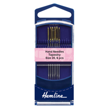 Hemline - Hand Needle Gold Eye Tapestry 6pk - size 20 