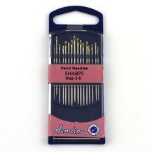 Hemline - Hand Needle Gold Eye Sharps 16pk - size 3-9 