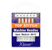 Klasse Machine Needle Topstitch Size 80/12 - 6 per cassette