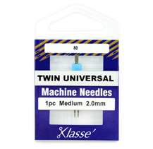 Klasse Machine Needle Twin-Universal Size 80/2.0Mm - 1 per cassette