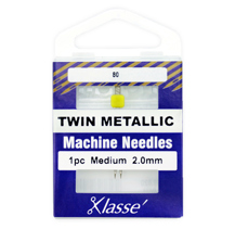 Klasse Machine Needle Twin-Metallic Size 80/2.0Mm - 1 per cassette