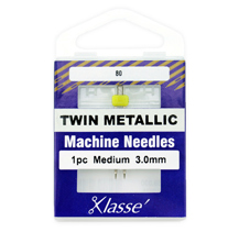 Klasse Machine Needle Twin-Metallic Size 80/3.0Mm - 1 per cassette