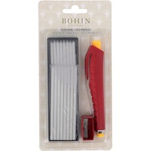 BOHIN - Mechanical Chalk Pencil with Leads & Sharpener - White