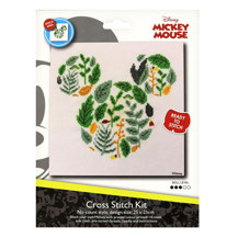 SEW EASY NEEDLECRAFT -  25cm x 25cm No Count Cross Stitch Kit - Mickey Garden