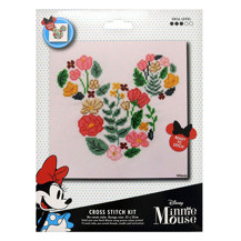SEW EASY NEEDLECRAFT -  25cm x 25cm No Count Cross Stitch Kit - Minnie Garden