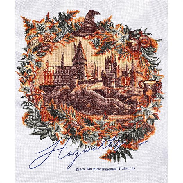 SEW EASY NEEDLECRAFT - Hogwarts Castle Sketch Floral No Count Cross