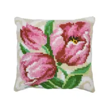 Sudan Tapestry Cushion Kit 40 x 40cm - Pink Tulips