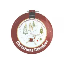 DIY Christmas Embroidery Hoop Kit 20.5cm - Christmas Reindeer