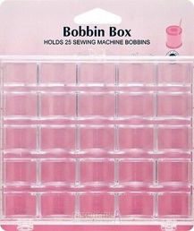 HEMLINE HANGSELL - Clear Bobbin Box, Holds 25 Bobbins