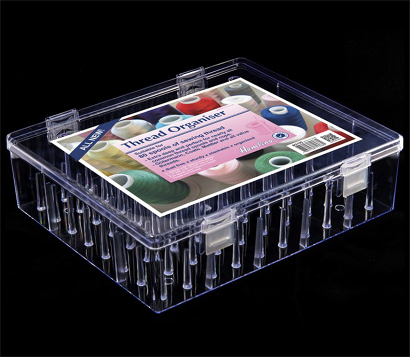 Hemline Extra Large Clear Thread Organizer - Holds Up to 80 Spools