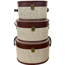 Victorian Herringbone Basket Cameo - Set of 3 sizes